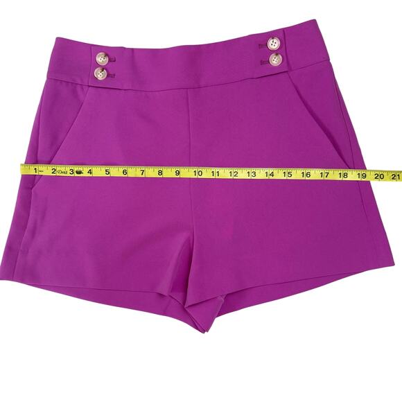 VERONICA BEARD Kimm Sailor Waist Shorts in Magenta - Picture 5 of 5